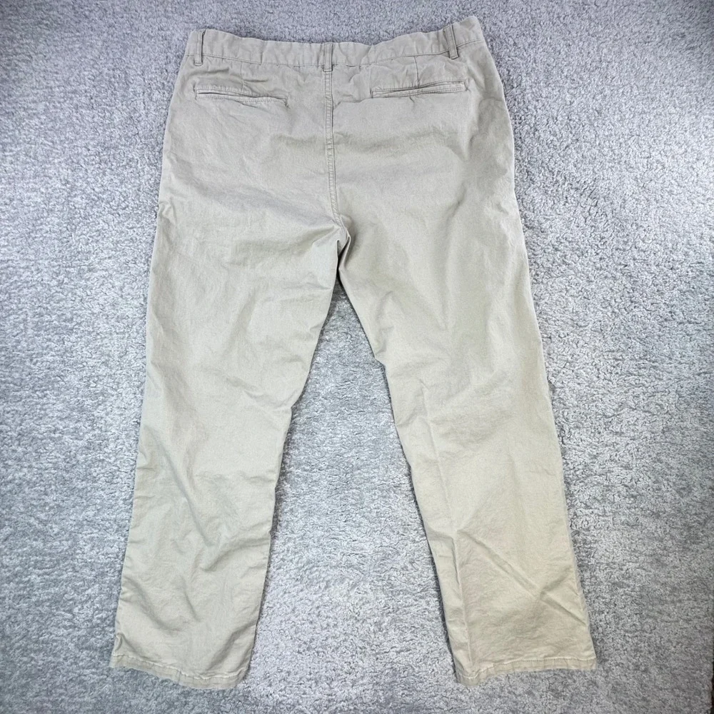 7 Diamonds Mens Straight Fit Chino Pants Tan Khaki Stretch 35x30‎ CTM 3279714